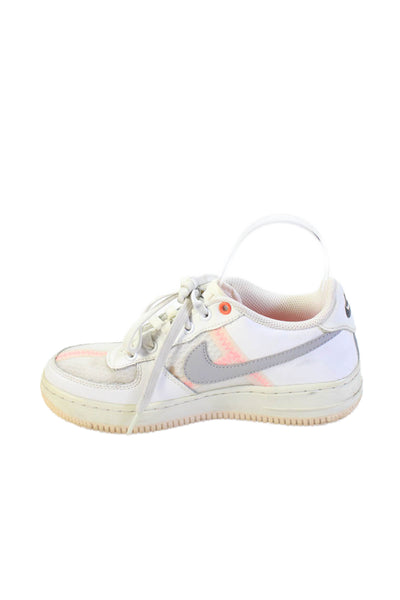 Nike Unisex Kids Leather Lace Up Low Top Sneakers White Size 4.5Y
