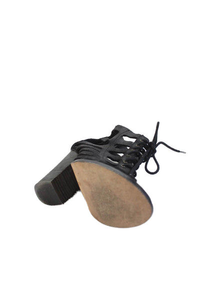 Rebecca Minkoff Womens Leather Strappy Heels Black Size 5M