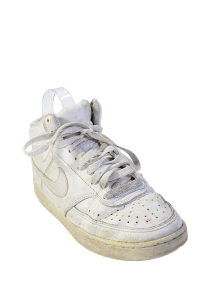 Nike Leather Lace Up High Top Sneakers White Size 6.5