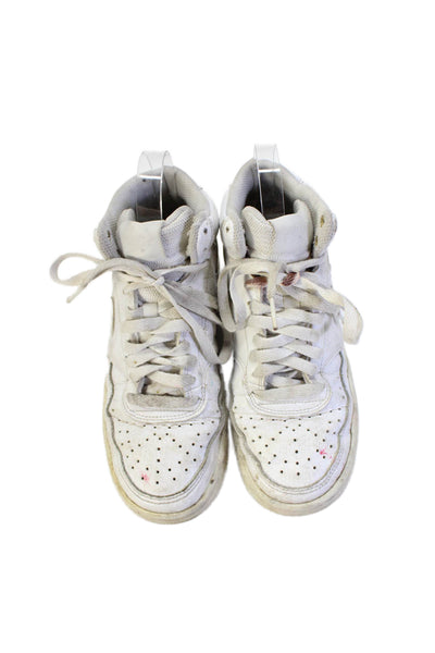Nike Leather Lace Up High Top Sneakers White Size 6.5