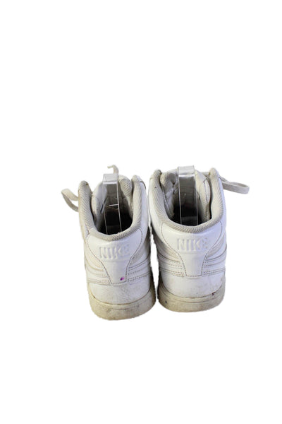 Nike Leather Lace Up High Top Sneakers White Size 6.5