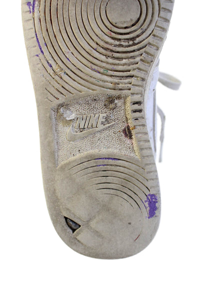 Nike Leather Lace Up High Top Sneakers White Size 6.5