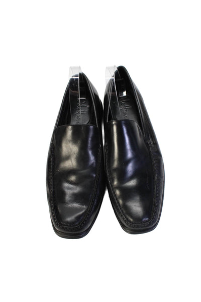 Cole Haan Mens Leather Slide On Dress Shoe Loafers Black Size 10.5 Medium