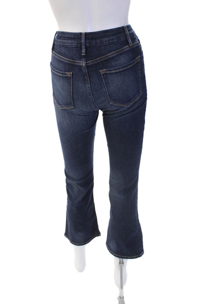 Frame Women Bootcut Cropped Dark Blue Jeans Size 25