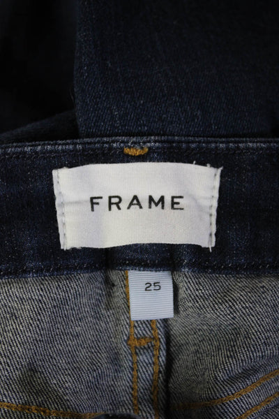 Frame Women Bootcut Cropped Dark Blue Jeans Size 25