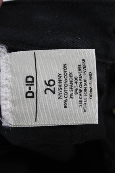 D-ID Women Black Argyle Jegging Mid Rise Size 26