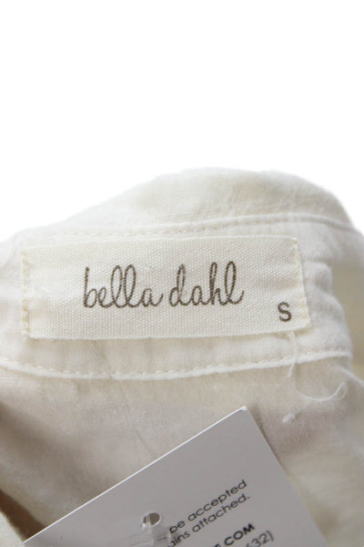 Bella Dahl Women Button-Up Collared White Long Sleeve Bohemian Size S