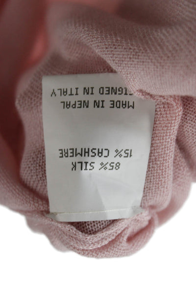 Happy Sheep Unisex Pink Striped V Neck Pullover Sweater Long Sleeve Size M