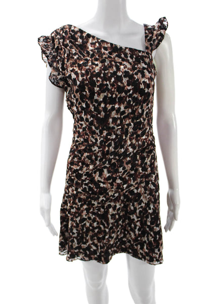 Rachel Zoe Women Black Animal Print Mini Sheath Dress Size 4