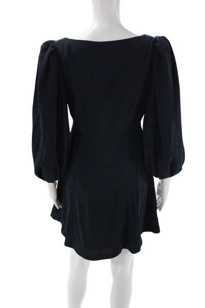 Rebecca Taylor Women Dark Blue Fit & Flare Mini Dress Size 4