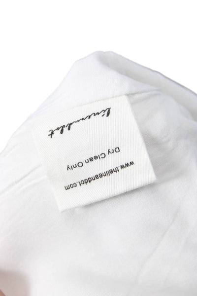 Line And Dot Womens A-Line Mini White V Neck Short Sleeve Dress Size S