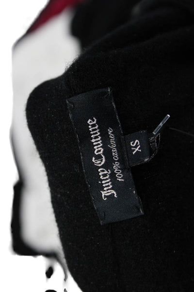 Juicy Couture Womens Black Cashmere Pullover Roundneck Long Sleeve Size XS