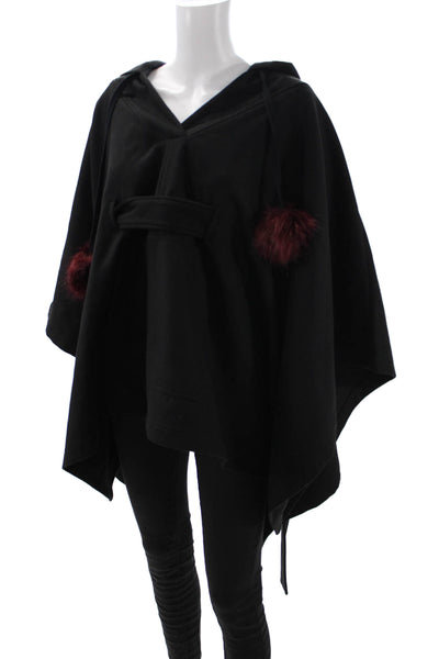 Laundry by Shelli Segal Womens Black Gothic V-Neck Cape Drawstring Size XS