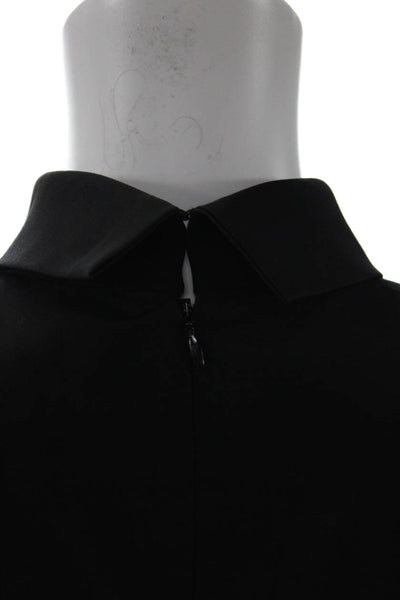 Yumi Kim Women Shift Dress Black Sleeveless Mock Neck Zip Polyester Size S