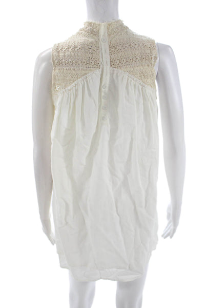 Girl. Band of Outsiders Womens Tunic Blouse Beige Sleeveless Size 2