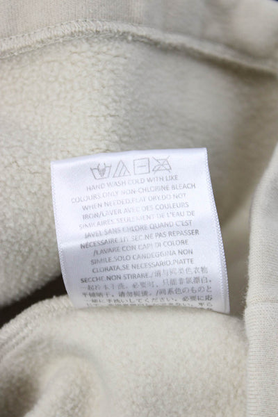 Essentials Unisex Pullover Sweatshirt Beige Cotton Crewneck Size XS