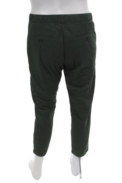 Bonobos Mens Ankle Cropped Pants Green Button 100% Cotton Size S