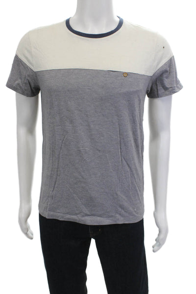 Ted Baker London Mens White Crew Neck Short Sleeve T-Shirt Cotton Blend Size 3