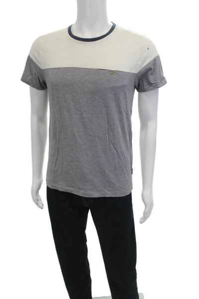 Ted Baker London Mens White Crew Neck Short Sleeve T-Shirt Cotton Blend Size 3