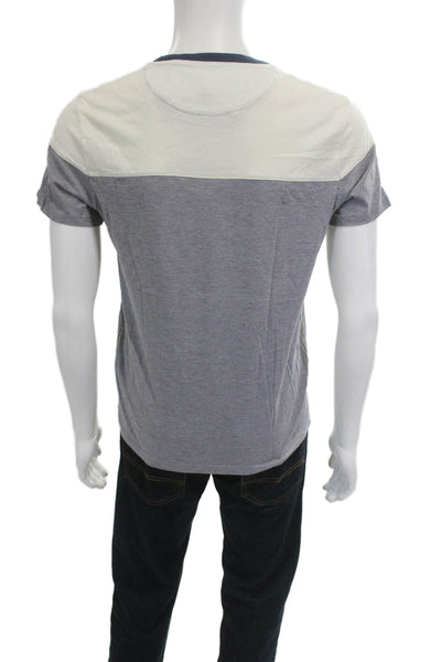 Ted Baker London Mens White Crew Neck Short Sleeve T-Shirt Cotton Blend Size 3