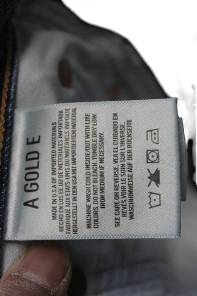 Agolde Womens Cropped Mom High Rise Blue Jeans Size 27