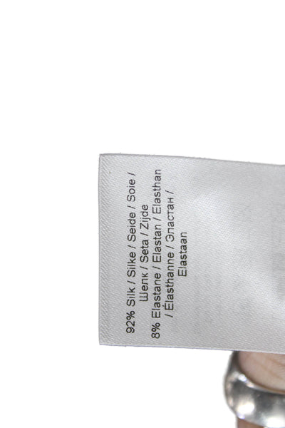 Ganni Womens Wrap Maxi Skirt Black Plaid Silk Size 36