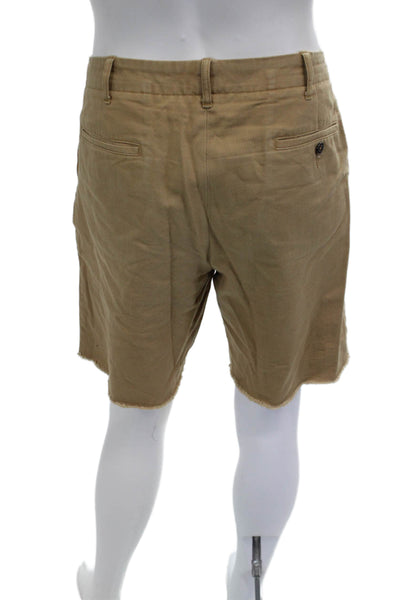 J Crew Mens Chino Shorts Tan Cotton Button Size 34