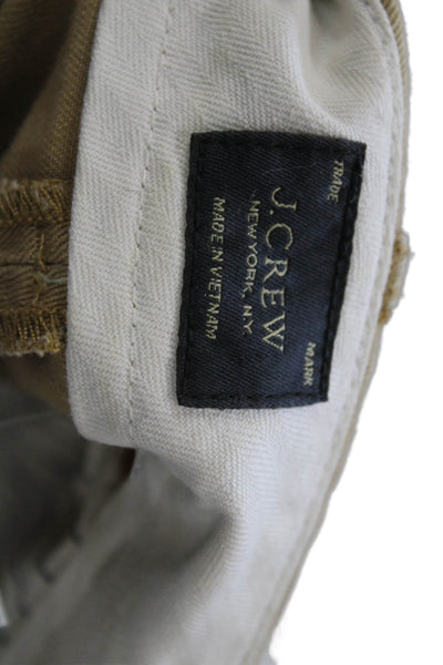 J Crew Mens Chino Shorts Tan Cotton Button Size 34