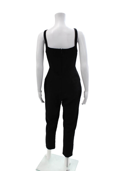 BCBGeneration Womens Black Sleeveless Sweetheart Jumpsuit Size 2