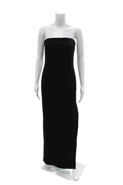 TOBI Women Maxi Sheath Dress Black Sleeveless Hook & Eye Wool Blend Size S