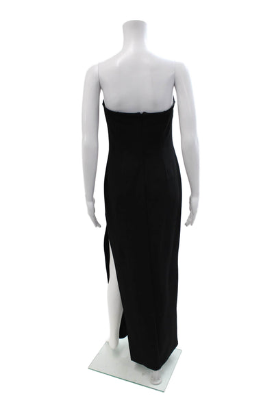 TOBI Women Maxi Sheath Dress Black Sleeveless Hook & Eye Wool Blend Size S