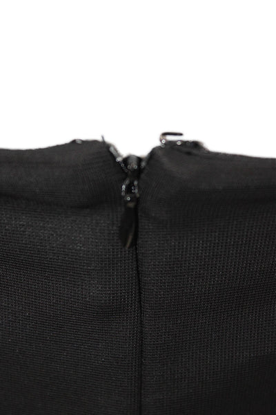 TOBI Women Maxi Sheath Dress Black Sleeveless Hook & Eye Wool Blend Size S