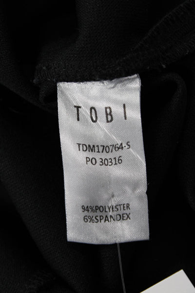 TOBI Women Maxi Sheath Dress Black Sleeveless Hook & Eye Wool Blend Size S
