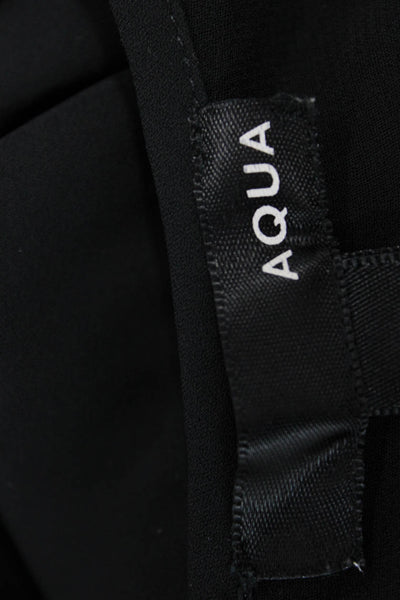 Aqua Womens V-Neck Sleeveless Black Jumpsuit 100% Polyester Size S