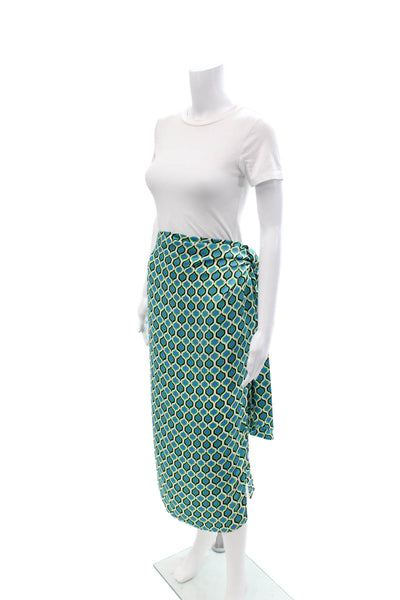 Zara Women Wrap Long Geometric Polyester Skirt Size XS