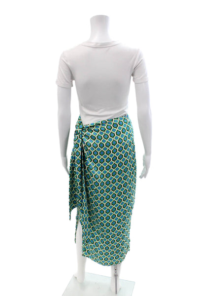 Zara Women Wrap Long Geometric Polyester Skirt Size XS
