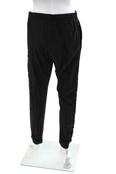Aqua Womens Black Jogger Pants Drawstring Rayon Spandex Boho Size S