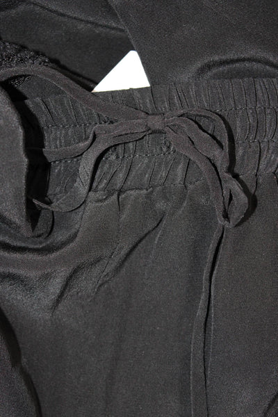 Aqua Womens Black Jogger Pants Drawstring Rayon Spandex Boho Size S