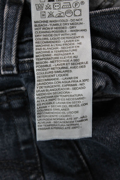 Levis Womens Ankle Cropped Dark Blue Jeans Mid Rise Size 25