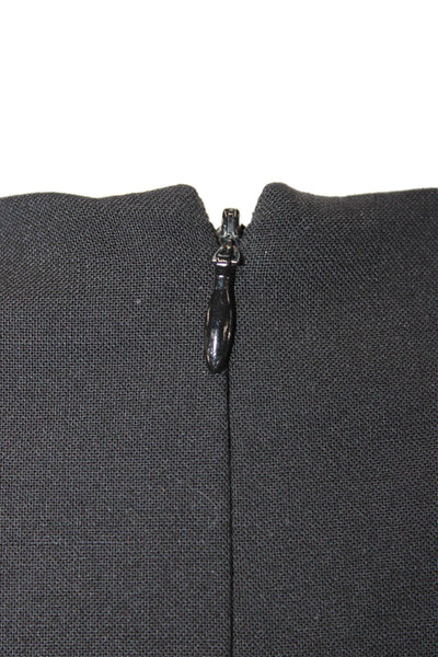 Theory Womens Black Shift Dress Sleeveless Knee Length Zip Polyester Size 4