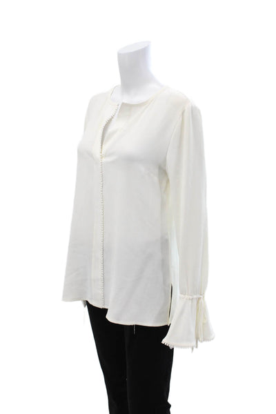 Derek Lam 10 Crosby Women Tunic Blouse Long Sleeve White Size 6