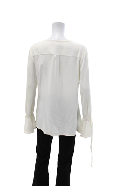 Derek Lam 10 Crosby Women Tunic Blouse Long Sleeve White Size 6