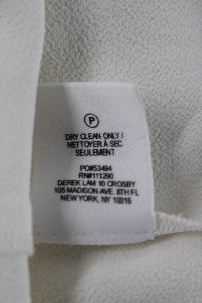 Derek Lam 10 Crosby Women Tunic Blouse Long Sleeve White Size 6