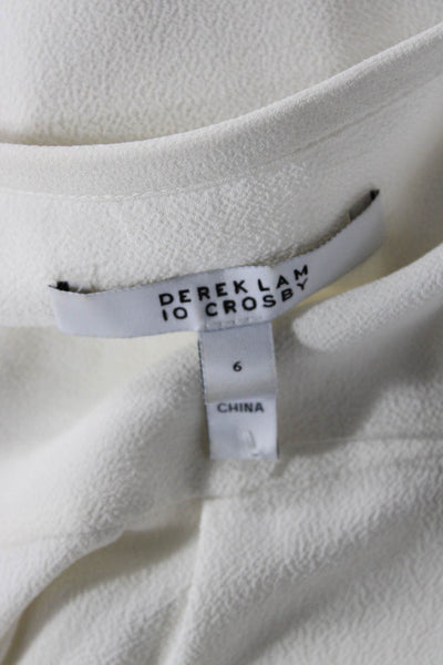 Derek Lam 10 Crosby Women Tunic Blouse Long Sleeve White Size 6