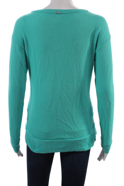 Juicy Couture Womens Pullover Sweatshirts Green Graphic Size XS