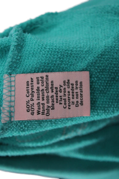Juicy Couture Womens Pullover Sweatshirts Green Graphic Size XS