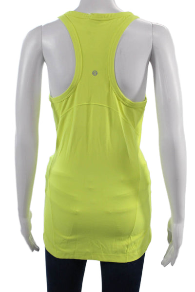 Lululemon Women Yellow Sleeveless Tank Nylon Blend Size S