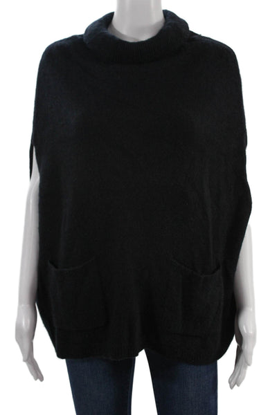Halogen Unisex Black 100% Cashmere Turtleneck Sweater Classic Size One Size