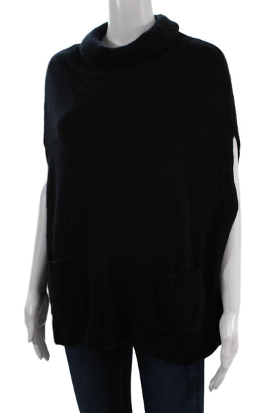 Halogen Unisex Black 100% Cashmere Turtleneck Sweater Classic Size One Size