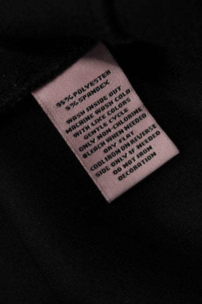 Juicy Couture Womens Pullover Sweatshirts Black Long Sleeve Round Neck Size XS